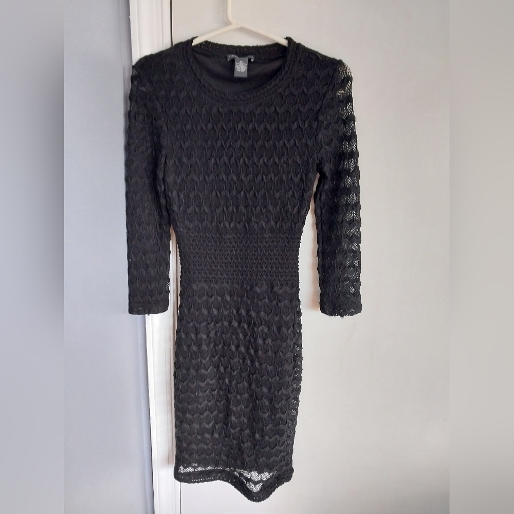 Chelsea Theodore XS Black Fitted Dress